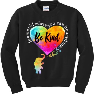 Be Kind Elephant Heart Kids Sweatshirt