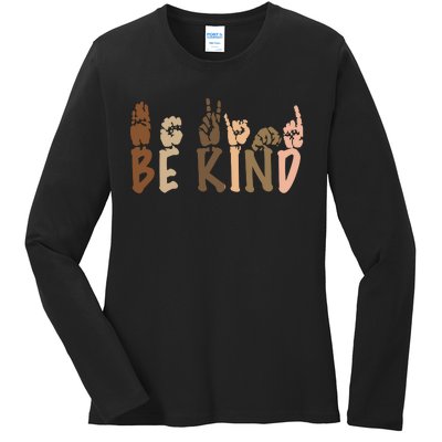 Be Kind Melanin Ladies Long Sleeve Shirt