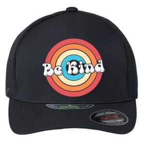 Be Kind Retro Emblem Flexfit Unipanel Trucker Cap