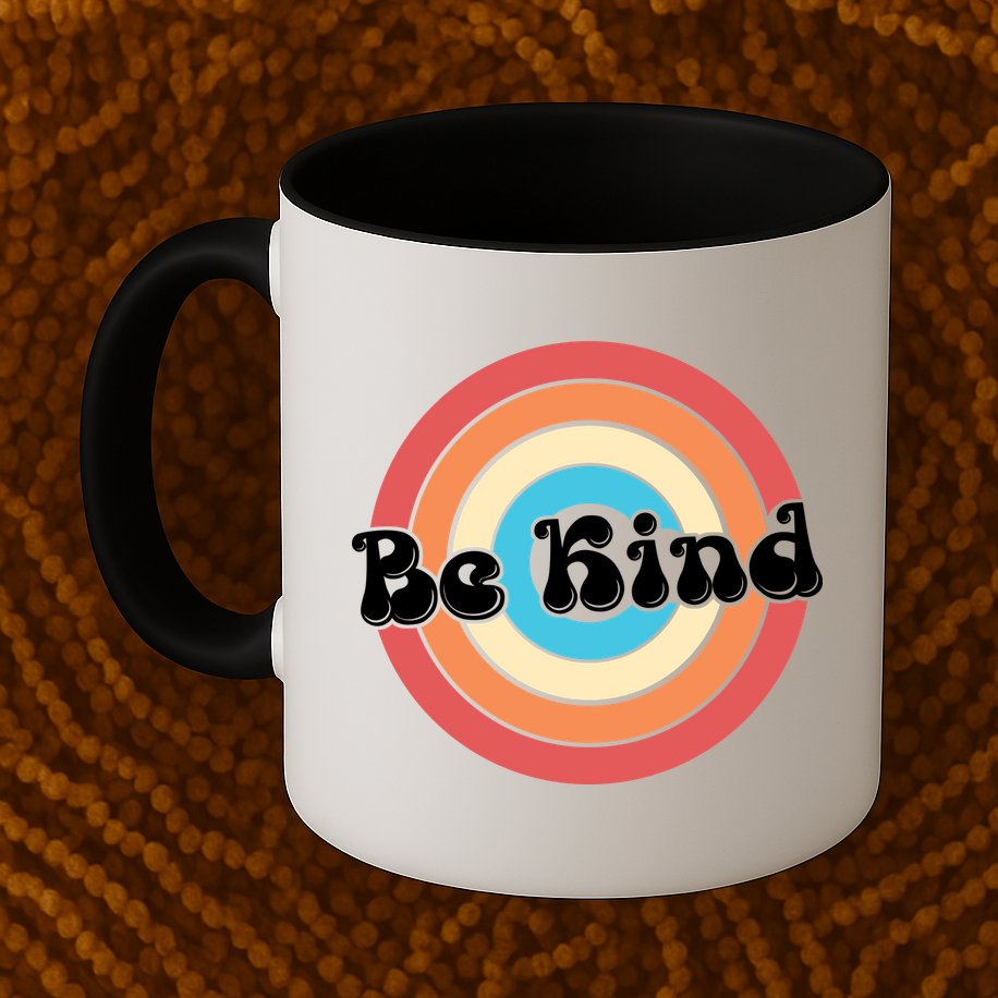 Be Kind Retro Emblem Mug