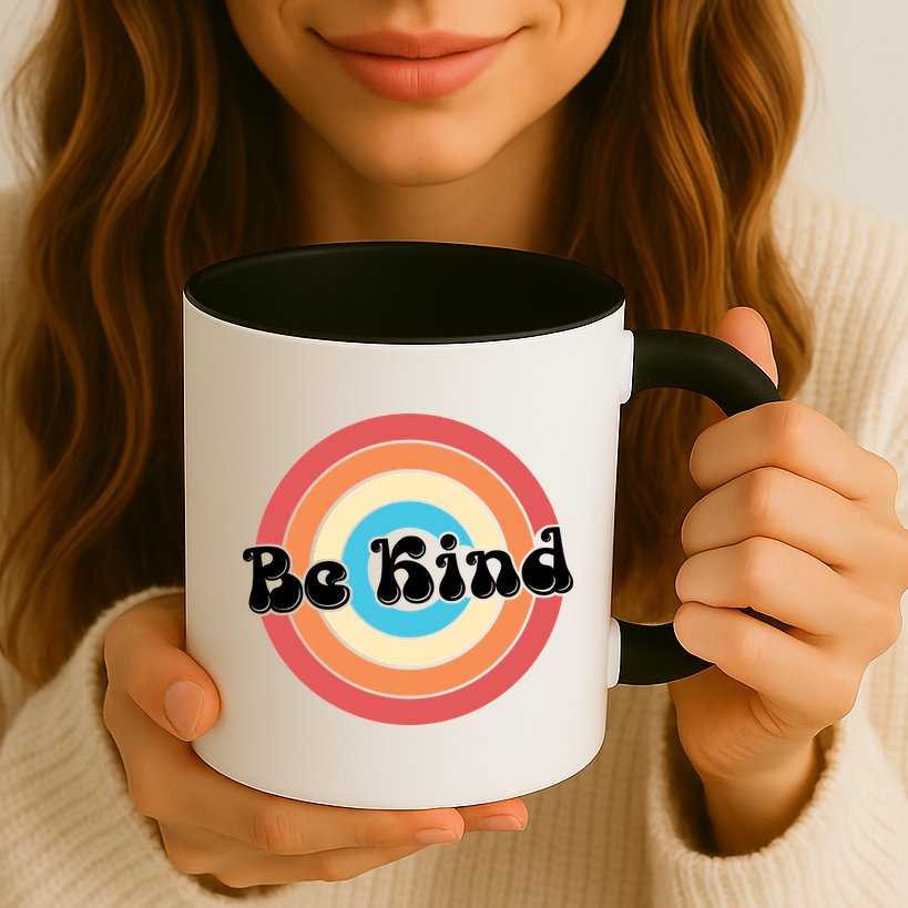 Be Kind Retro Emblem Mug