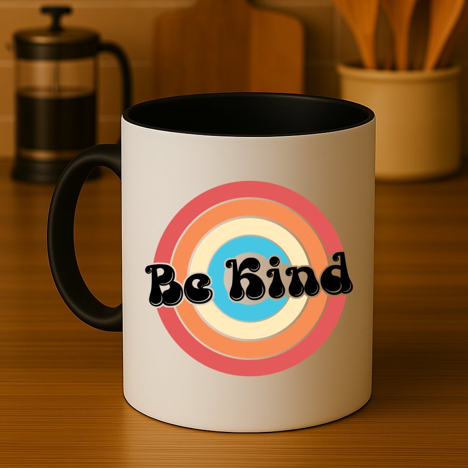 Be Kind Retro Emblem Mug