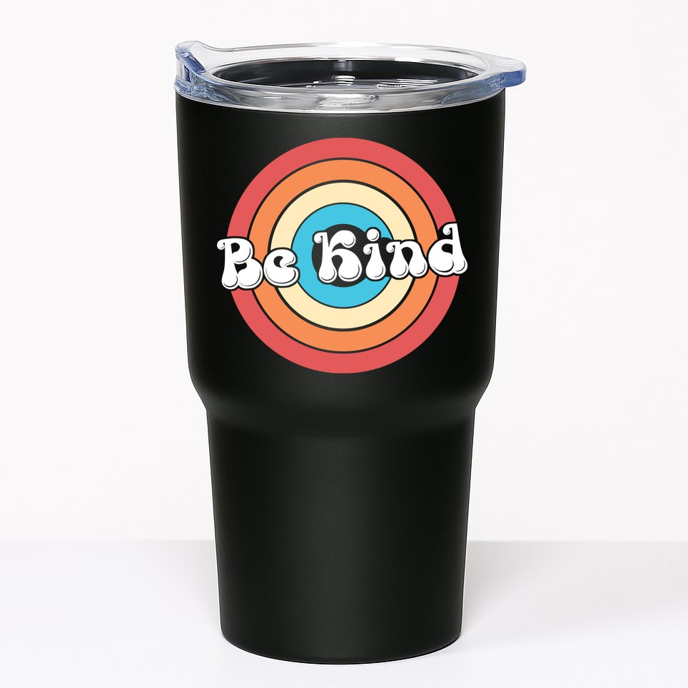 Be Kind Retro Emblem Tumbler
