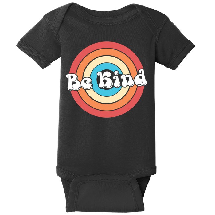 Be Kind Retro Emblem Baby Bodysuit