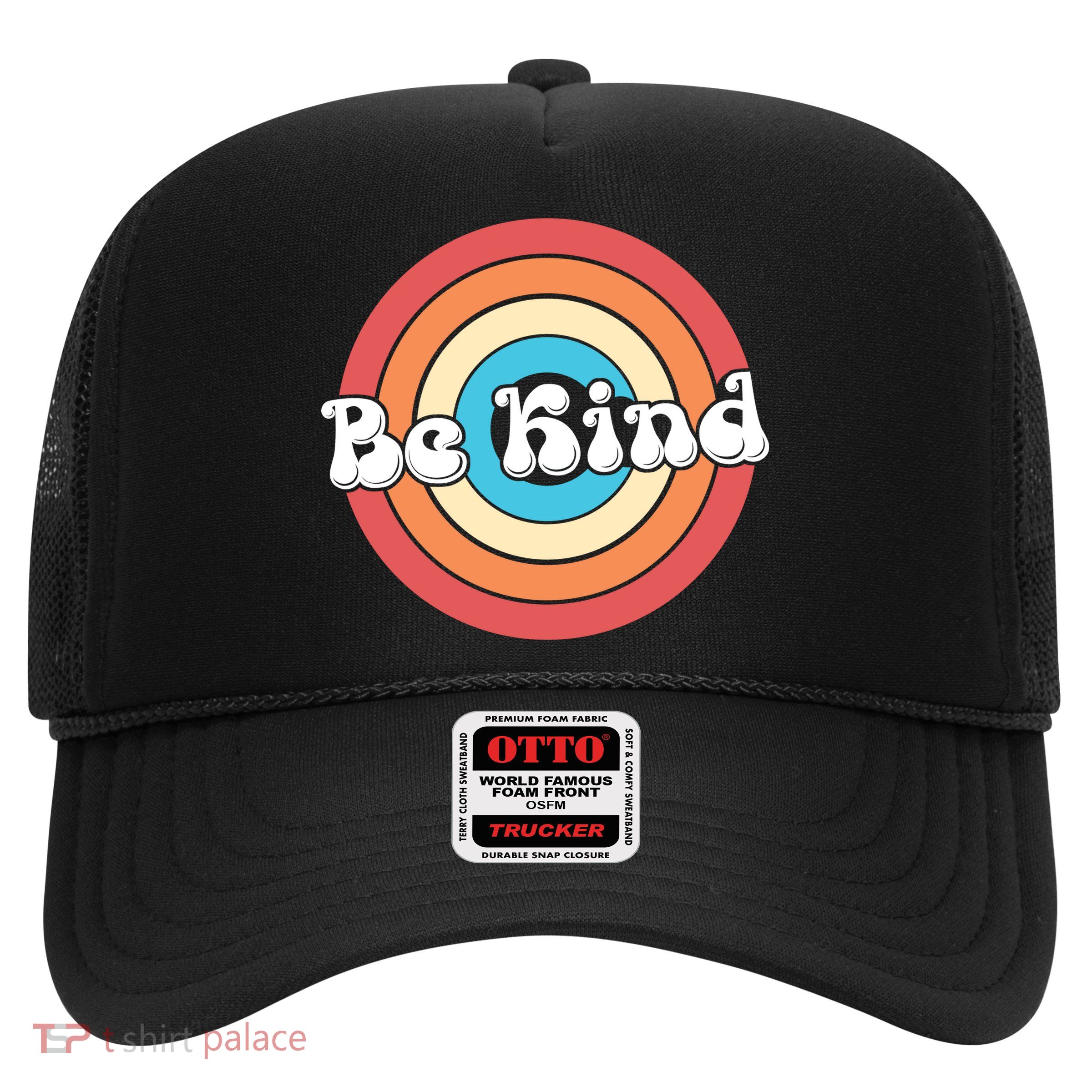 Be Kind Retro Emblem Trucker Hat