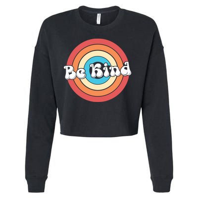 Be Kind Retro Emblem Cropped Pullover Crew