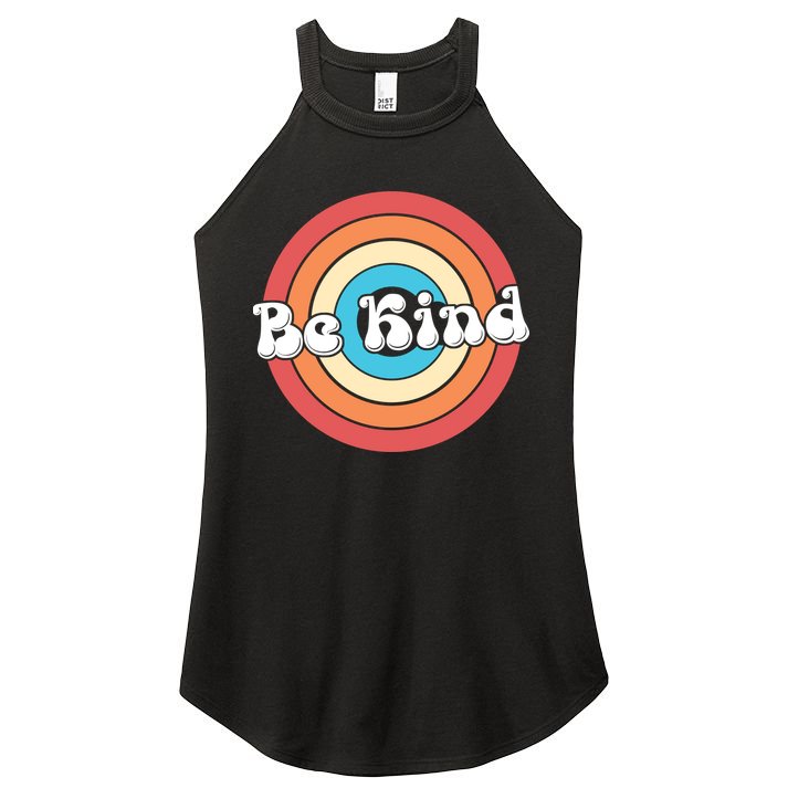 Be Kind Retro Emblem Women's Perfect Tri Rocker Tank