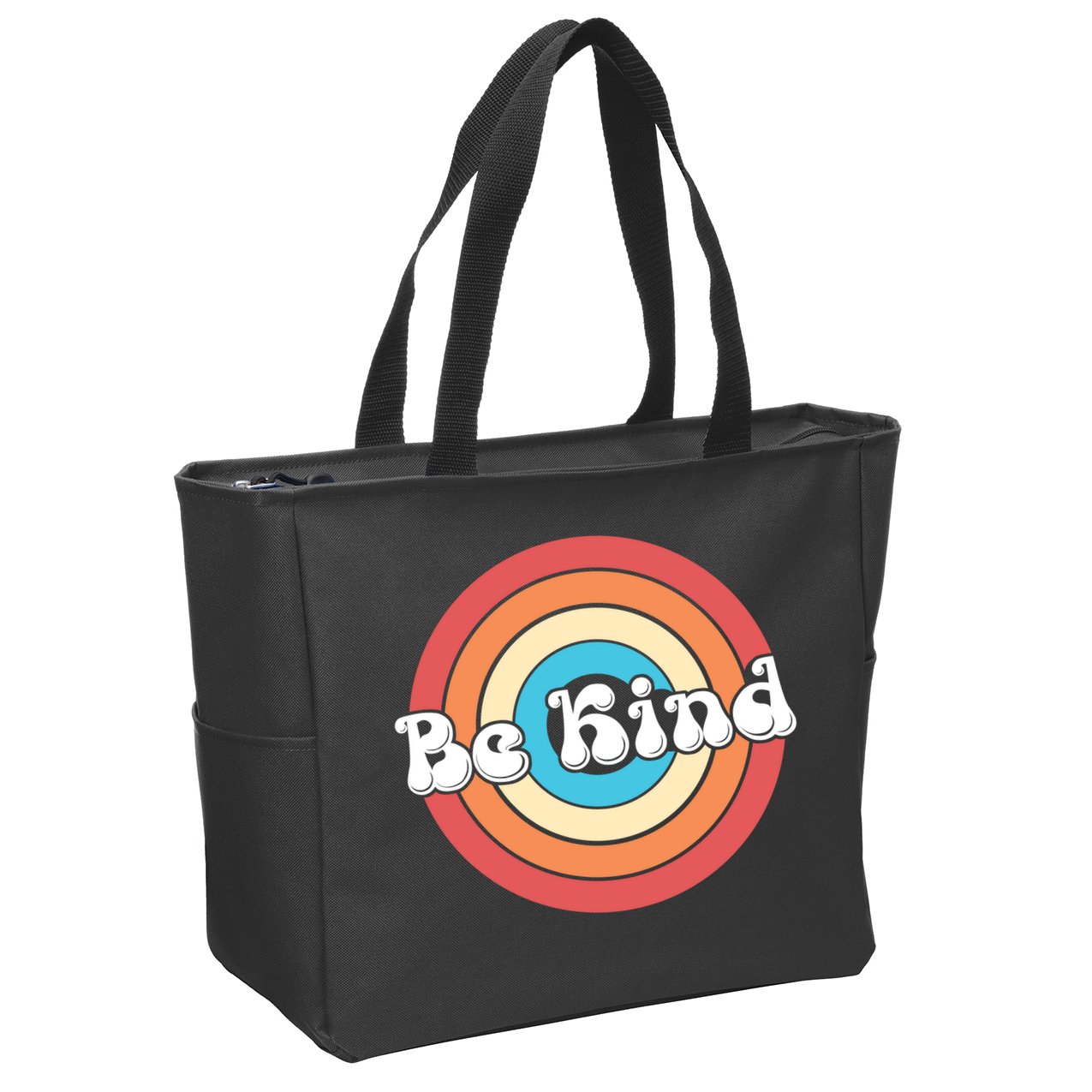 Be Kind Retro Emblem Zip Tote Bag