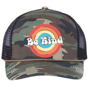 Be Kind Retro Emblem Retro Rope Trucker Hat Cap