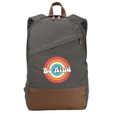 Be Kind Retro Emblem Cotton Canvas Backpack