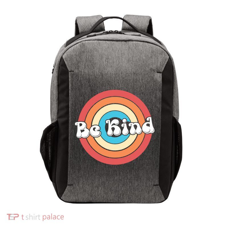 Be Kind Retro Emblem Vector Backpack