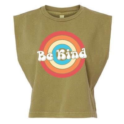 Be Kind Retro Emblem Garment-Dyed Women's Muscle Tee