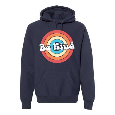 Be Kind Retro Emblem Premium Hoodie