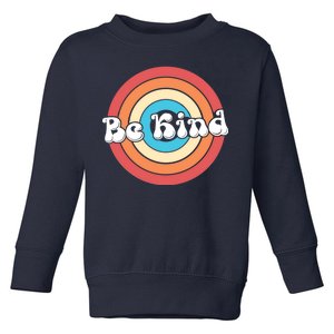 Be Kind Retro Emblem Toddler Sweatshirt