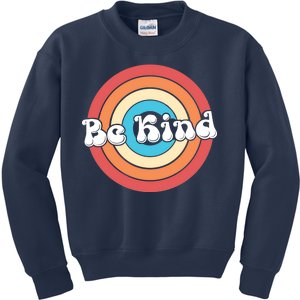 Be Kind Retro Emblem Kids Sweatshirt