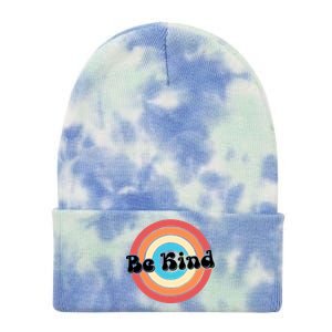 Be Kind Retro Emblem Tie Dye 12in Knit Beanie