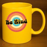 Be Kind Retro Emblem 11oz C Handle Ceramic Mug