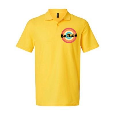 Be Kind Retro Emblem Softstyle Adult Sport Polo