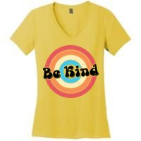 Be Kind Retro Emblem Women's V-Neck T-Shirt