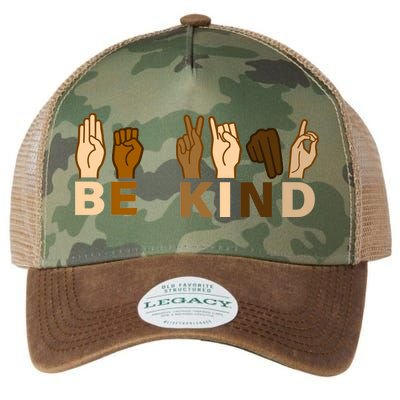 Be Kind Sign Language Legacy Tie Dye Trucker Hat