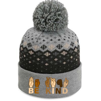 Be Kind Sign Language The Baniff Cuffed Pom Beanie