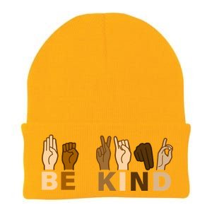 Be Kind Sign Language Knit Cap Winter Beanie