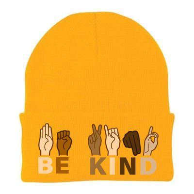 Be Kind Sign Language Knit Cap Winter Beanie