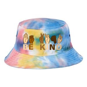 Be Kind Sign Language Tie Dye Newport Bucket Hat