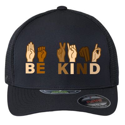 Be Kind Sign Language Flexfit Unipanel Trucker Cap