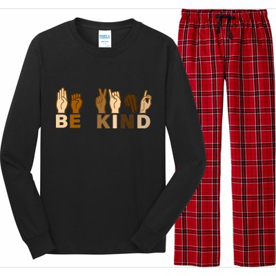 Be Kind Sign Language Long Sleeve Pajama Set