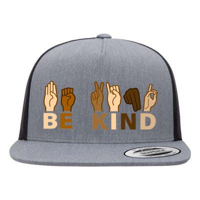 Be Kind Sign Language Flat Bill Trucker Hat