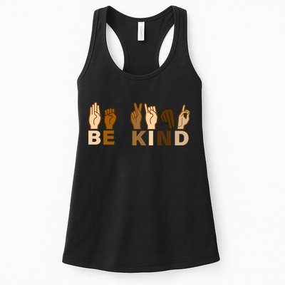 Be Kind Sign Language Womens Tank Top