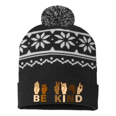 Be Kind Sign Language USA-Made Snowflake Beanie