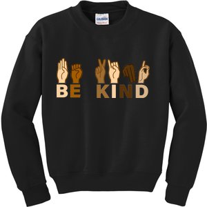 Be Kind Sign Language Kids Sweatshirt