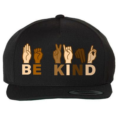 Be Kind Sign Language Wool Snapback Cap