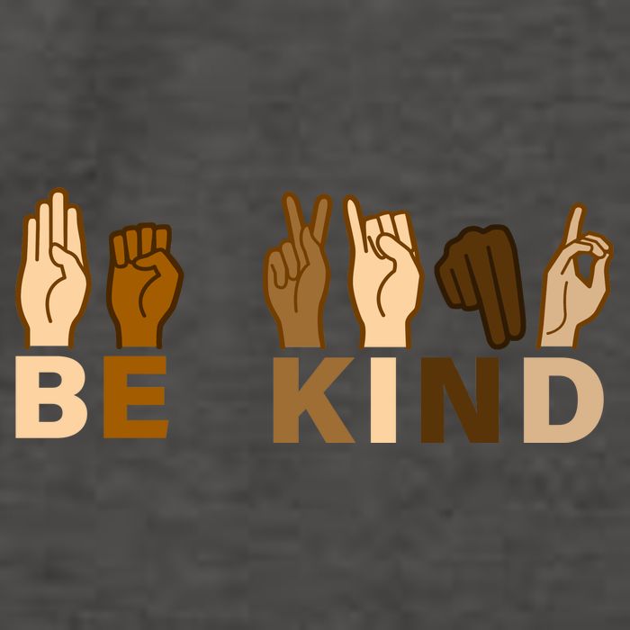 Be Kind Sign Language Vector Backpack