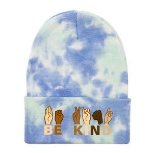 Be Kind Sign Language Tie Dye 12in Knit Beanie