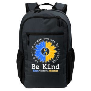 Be Kind Sunflower Ribbon Down Syndrome Awareness Daily Commute Backpack