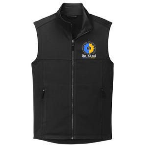 Be Kind Sunflower Ribbon Down Syndrome Awareness Collective Smooth Fleece Vest