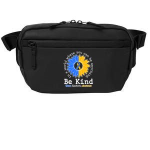 Be Kind Sunflower Ribbon Down Syndrome Awareness Crossbody Pack