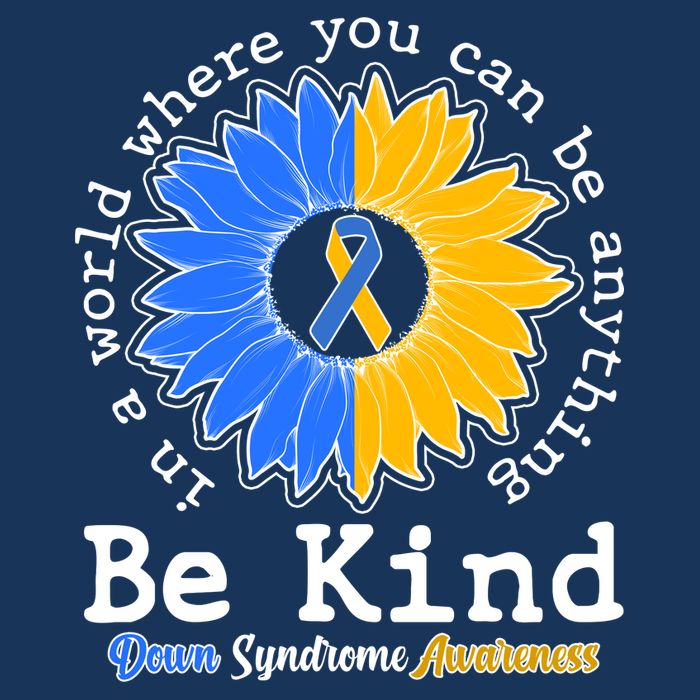 Be Kind Sunflower Ribbon Down Syndrome Awareness Cooling Performance Crew T-Shirt