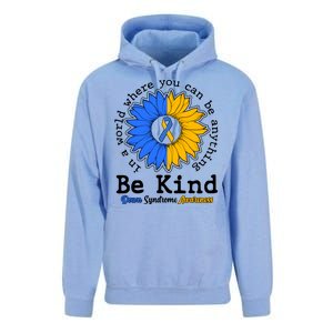 Be Kind Sunflower Ribbon Down Syndrome Awareness Unisex Surf Hoodie