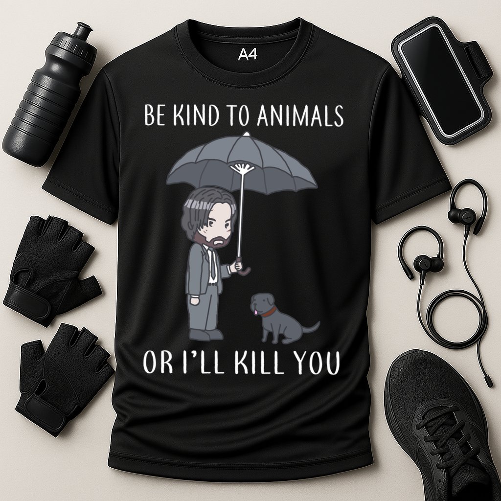 Be Kind To Animals Or I'll Kill You Performance Shirt