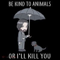 Be Kind To Animals Or I'll Kill You Flat Bill Trucker Hat