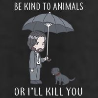 Be Kind To Animals Or I'll Kill You Golf Towel