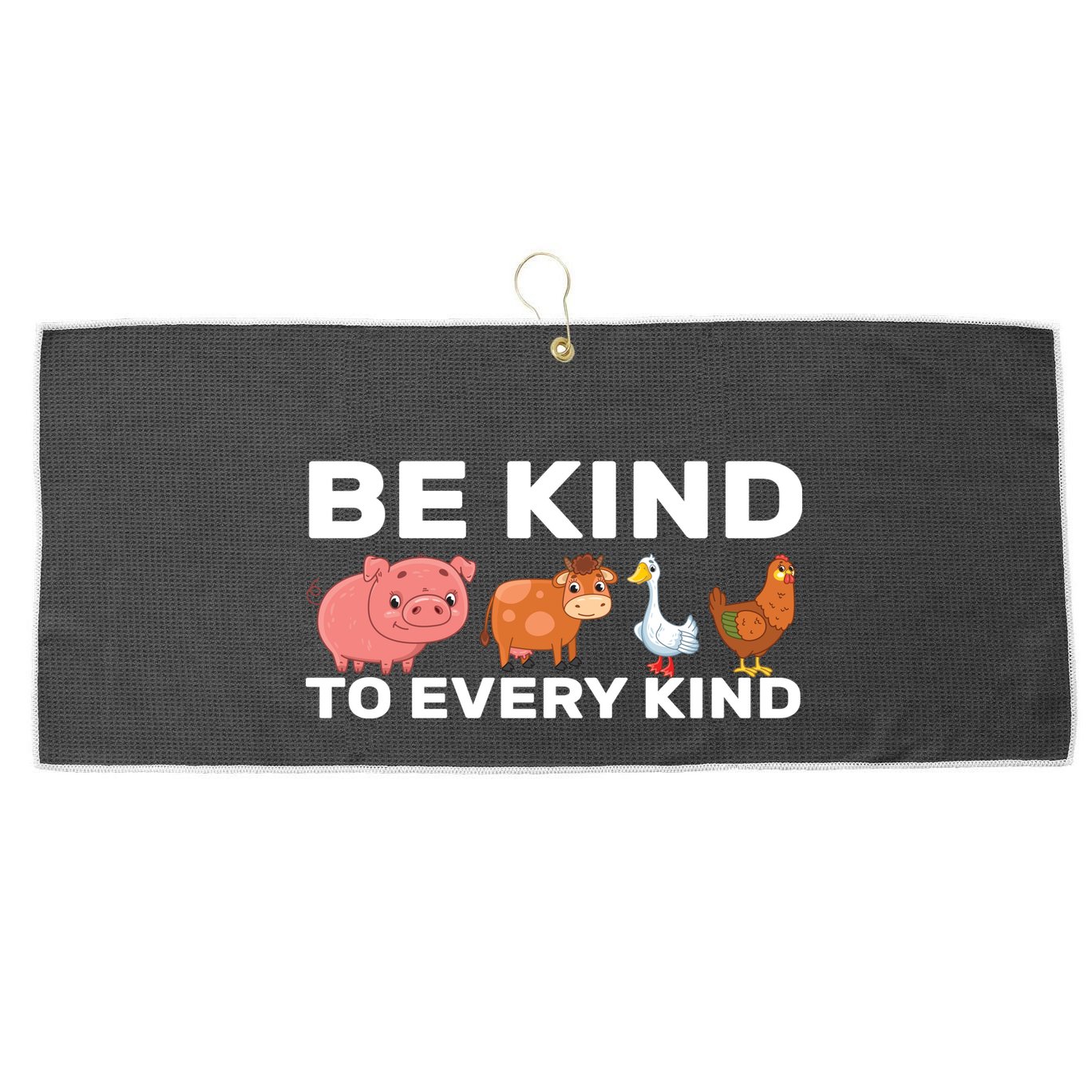 Be Kind To Every Kind Large Microfiber Waffle Golf Towel