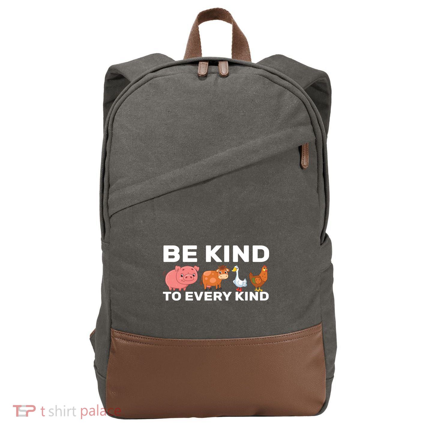 Be Kind To Every Kind Cotton Canvas Backpack