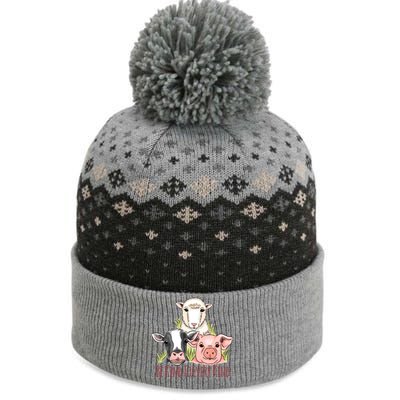 Be Kind To Every Kind Vegan The Baniff Cuffed Pom Beanie