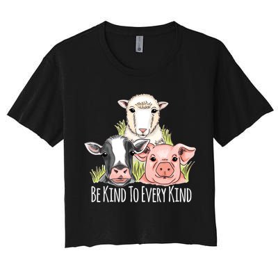 Be Kind To Every Kind Vegan Women's Crop Top Tee