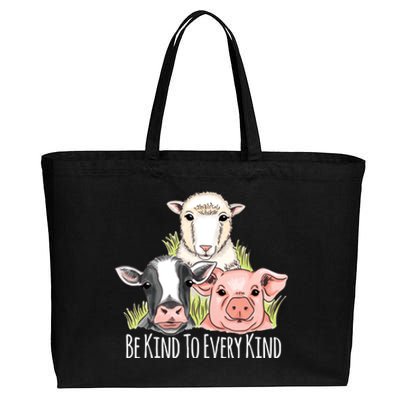 Be Kind To Every Kind Vegan Cotton Canvas Jumbo Tote